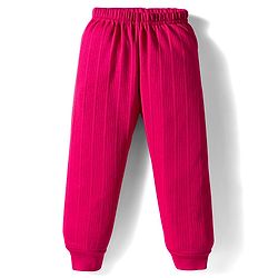 Babyhug Knit Full Sleeves Solid Pullover Thermal Set with Vest - Dark Pink