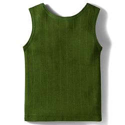 Babyhug Knit Full Sleeves Solid Color Pullover Thermal Inner Wear Set - Olive Green