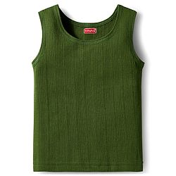 Babyhug Knit Full Sleeves Solid Color Pullover Thermal Inner Wear Set - Olive Green
