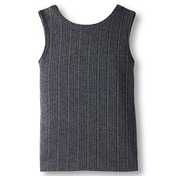 Babyhug Knit Sleeveless Solid Color Thermal Inner Wear Vest - Grey