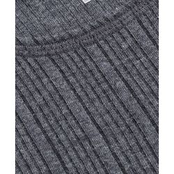 Babyhug Knit Sleeveless Solid Color Thermal Inner Wear Vest - Grey