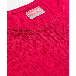 Babyhug Knit Sleeveless Solid Thermal Vest - Red
