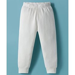 Babyhug Knit Full Sleeves Solid Colour Thermal Inner Wear Set - Off White