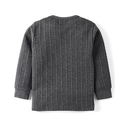 Babyhug Full Sleeves Solid Color Thermal Vest - Grey