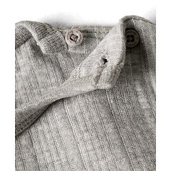 Babyhug Full Sleeves Solid Color Thermal Vest - Light Grey
