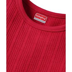 Babyhug Full Sleeves Solid Color Thermal Vest - Red