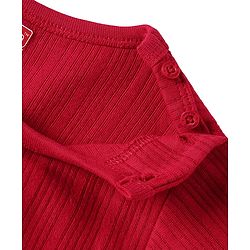 Babyhug Full Sleeves Solid Color Thermal Vest - Red