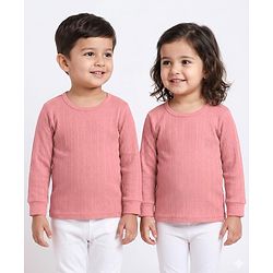 Babyhug Knit Full Sleeves Thermal Inner Wear Pullover Vest - Pink