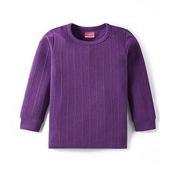 Babyhug Full Sleeves Solid Color Thermal Vest - Purple