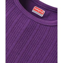 Babyhug Full Sleeves Solid Color Thermal Vest - Purple
