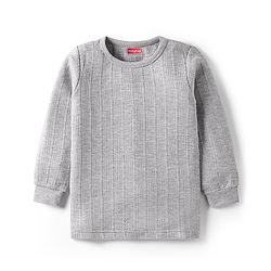 Babyhug Full Sleeves Solid Color Thermal Vests Pack of 2 - Grey