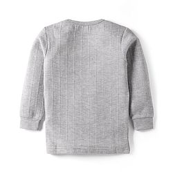 Babyhug Full Sleeves Solid Color Thermal Vests Pack of 2 - Grey