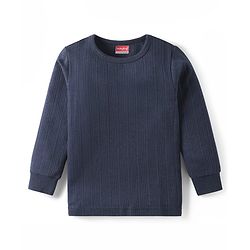 Babyhug Full Sleeves Solid Color Thermal Vest Pack of 2 - Red & Navy Blue