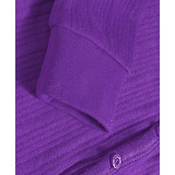 Babyhug Cotton Knit Full Sleeves Front Open Solid Colour Thermal Vest - Purple