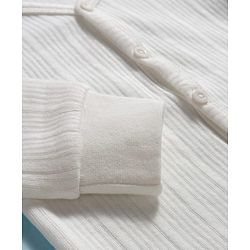 Babyhug Knit Full Sleeves Solid Color Thermal Inner Wear Front Open Vest - Off White