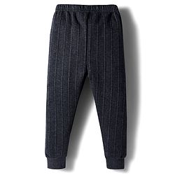 Babyhug Knit Full Length Solid Color Thermal Pants - Grey