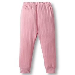 Babyhug Knit Full Length Solid Color Thermal Inner Wear Legging - Pink