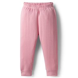 Babyhug Knit Full Length Solid Color Thermal Inner Wear Legging - Pink