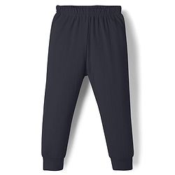 Babyhug Knit Full Length Solid Thermal Inner Wear Legging - Navy Blue