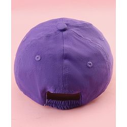 Babyhug Cotton Woven Cap With Butterfly Print Purple - Diameter 16