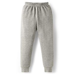 Babyhug Knit Full Length Solid Thermal Wear Leggings Pack of 2 - Dark Grey & Light Grey