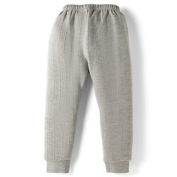 Babyhug Knit Full Length Solid Thermal Wear Leggings Pack of 2 - Dark Grey & Light Grey