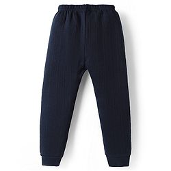 Babyhug Knit Full Length Solid Thermal Wear Leggings Pack of 2 - Red & Navy Blue