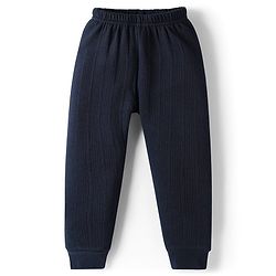 Babyhug Knit Full Length Solid Thermal Wear Leggings Pack of 2 - Red & Navy Blue