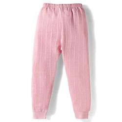 Babyhug Knit Full Length Solid Color Thermal Leggings Pack of 2 - Light Blue & Pink