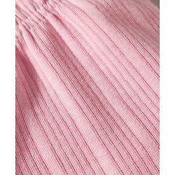 Babyhug Knit Full Length Solid Color Thermal Leggings Pack of 2 - Light Blue & Pink