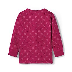 Babyhug Knit Full Sleeves Thermal Inner Wear Set With Heart Print - Fuchsia