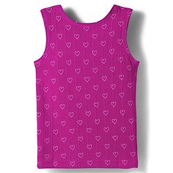 Babyhug Knit Full Sleeves Thermal Inner Wear With Heart Print - Fuschia