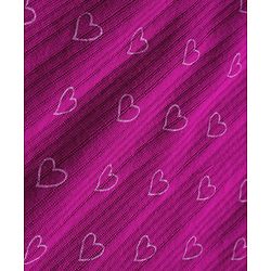 Babyhug Knit Full Sleeves Thermal Inner Wear With Heart Print - Fuschia