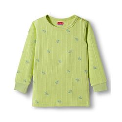 Babyhug Knit Full Sleeves Pullover & Sleeveless Thermal Vest & Pant Set with Origami Plane Print - Green