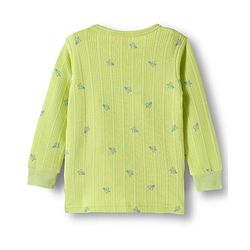 Babyhug Knit Full Sleeves Pullover & Sleeveless Thermal Vest & Pant Set with Origami Plane Print - Green