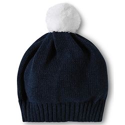 Babyhug Cotton Knitted Full Sleeves Striped Sweater Set With Cap - Navy Blue
