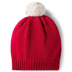 Babyhug Cotton Knit Full Raglan Sleeves Striped Sweater Set with Cap - Red