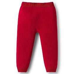Babyhug Cotton Knit Full Sleeves Sweater Set with Cap  & Stripes - Red