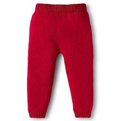 Babyhug Cotton Knit Full Sleeves Sweater Set with Cap  & Stripes - Red