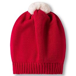 Babyhug Cotton Knit Full Sleeves Sweater Set with Cap  & Stripes - Red