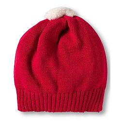 Babyhug Cotton Knit Full Sleeves Sweater Set with Cap  & Stripes - Red