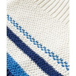 Babyhug Cotton Knitted Full Raglan Sleeves Solid Sweater Set With Cap - Navy Blue & White