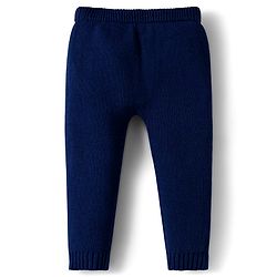 Babyhug Cotton Knit Full Raglan Sleeves Sweater Set with Fair Isle Design & Cap - Navy Blue