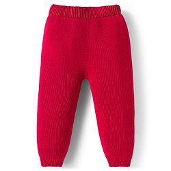 Babyhug Cotton Knit Full Sleeves Pullover Sweater Set with Cap & Cable Knit Design - Red
