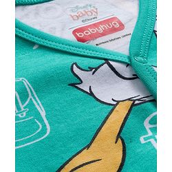 Babyhug Disney Interlock Knit Half Sleeves Jhablas With Donald Duck Print Pack Of 3 - Yellow Light Blue & Sea Green