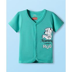 Babyhug Disney Interlock Knit Half Sleeves Jhablas With Dalmatians Print Pack Of 3 - White Blue & Sea Green