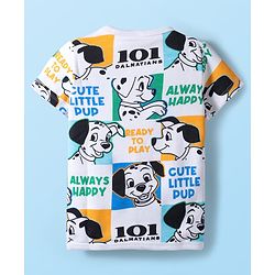 Babyhug Disney Interlock Knit Half Sleeves Jhablas With Dalmatians Print Pack Of 3 - White Blue & Sea Green