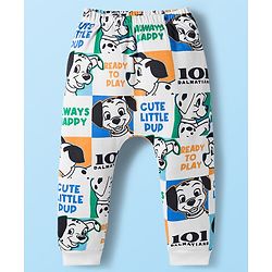 Babyhug Disney Interlock Knit Full Length Diaper Leggings With 101 Dalmatians Graphics Pack of 3 - Blue White & Sea Green