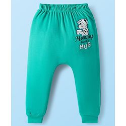 Babyhug Disney Interlock Knit Full Length Diaper Leggings With 101 Dalmatians Graphics Pack of 3 - Blue White & Sea Green
