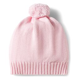 Babyhug Cotton Knit Full Sleeves Pullover Sweater Set with Cap & Cable Knit Design - Pink